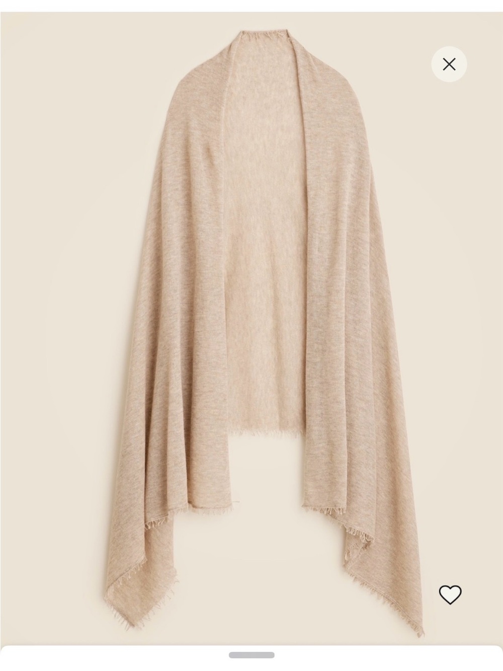 J.Crew featherweight, oversized, cashmere wrap - Picture 2 of 4